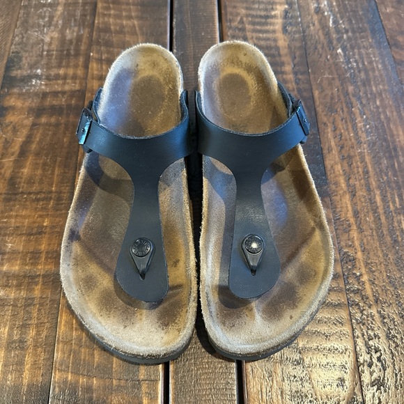 Black Birkenstock Gizeh Flip Flop Sandals - Picture 1 of 7